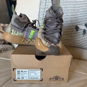 Nike Brown and Neon Green ISPA High-Top Sneakers